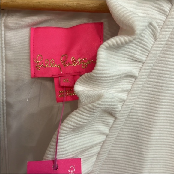 NWT LILY PULITZER WHITE TISBURY SHIFT DRESS size XL. - Picture 5 of 6